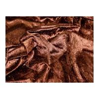 crushed velour dress fabric brown