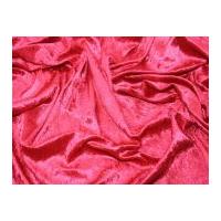 Crushed Velour Dress Fabric Cerise Pink