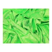 Crushed Velour Dress Fabric Fluorescent Lime Green