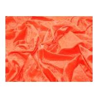 Crushed Velour Dress Fabric Fluorescent Orange