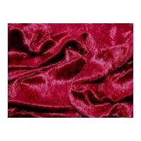 Crushed Velour Dress Fabric Wine