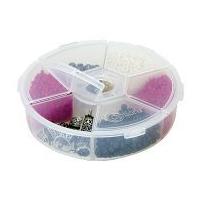 Creative Options Round 6 Compartment Organizer Clear