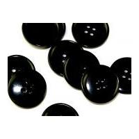 Crown Round Plastic Coat Buttons 15mm Navy Blue
