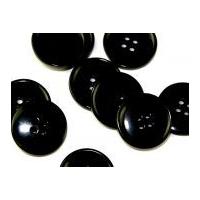 crown round plastic coat buttons 19mm navy blue