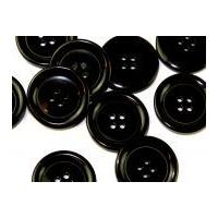 Crown Round Plastic Coat Buttons 19mm Brown