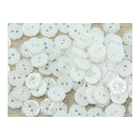 Crown Flower Shape Plastic Buttons 13mm White