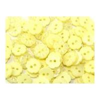 crown flower shape plastic buttons 13mm yellow