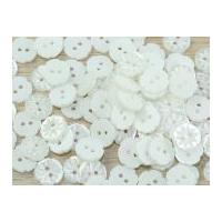 Crown Flower Shape Plastic Buttons 15mm White
