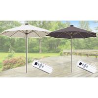 Cream Cozy Bay 3m Remote Control Automatic Parasol with LED Lights