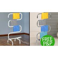 Cream Free Standing Heated Towel Rail