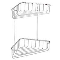 croydex chrome mild steel medium corner basket