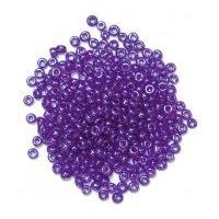 craft factory glass seed beads purple