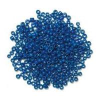 craft factory glass seed beads royal blue