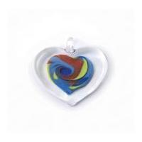 craft factory glass heart pendant