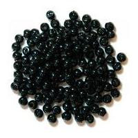Craft Factory Round Plastic Pearl Beads Black