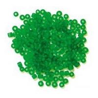 craft factory frosted rocailles beads 2mm green