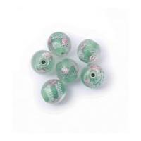 Craft Factory Fancy Glass Lamp Beads Lime
