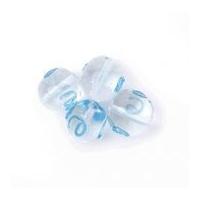 Craft Factory Fancy Glass Lamp Beads Ice Blue