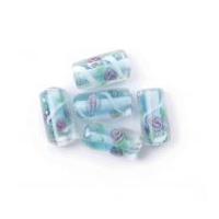 craft factory fancy glass lamp beads ice blue