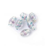 craft factory fancy glass lamp beads blue lilac