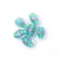 Craft Factory Fancy Glass Lamp Beads Blue & Pink