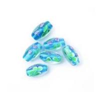 Craft Factory Fancy Glass Lamp Beads Ice Blue