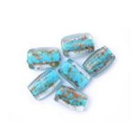 craft factory fancy glass lamp beads light blue gold