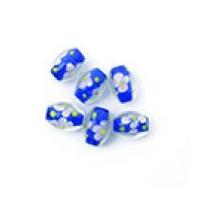 Craft Factory Fancy Glass Lamp Beads Blue