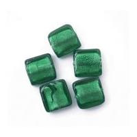 Craft Factory Glass Lamp Square Beads Green