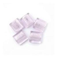 Craft Factory Glass Lamp Square Beads Pink