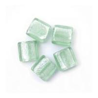 Craft Factory Glass Lamp Square Beads Lime Green
