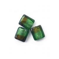 Craft Factory Glass Lamp Two-Tone Square Beads Red/Green