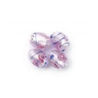 Craft Factory Glass Lamp Rose Barrel Beads Blue/Pink