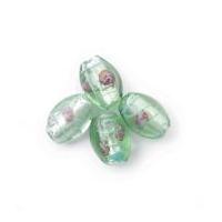 craft factory glass lamp rose barrel beads bluegreen