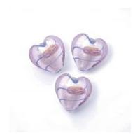 Craft Factory Glass Lamp Rose Heart Beads Blue/Pink