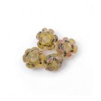 Craft Factory Glass Lamp Rose Wheelnut Beads Gold/Brown