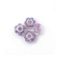 Craft Factory Glass Lamp Rose Wheelnut Beads Lilac/Blue