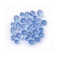 Craft Factory Assorted Glass Beads Ice Blue