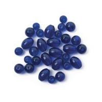 craft factory assorted glass beads dark blue