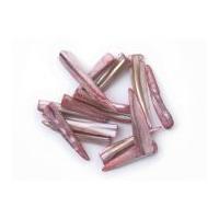 craft factory long thin shell beads pink