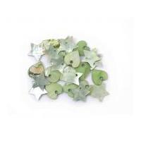 craft factory shell heart star beads green