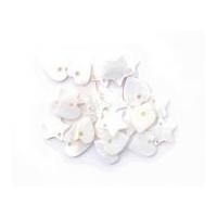 craft factory shell heart star beads ivory