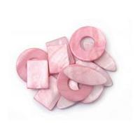 Craft Factory Shell Assorted Shape Beads Pink