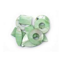 craft factory shell assorted shape beads green