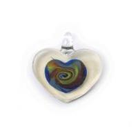 craft factory glass heart pendant gold