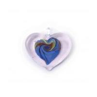 Craft Factory Glass Heart Pendant Pink