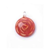 Craft Factory Glass Round Pendant Red