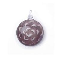 Craft Factory Glass Round Pendant Lilac