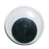 Craft Factory Toy Sew On Wobbly Craft Eyes 12mm Black & White