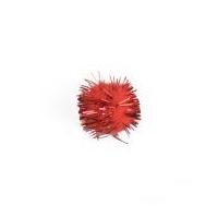 craft factory glitter craft pom poms 12mm red